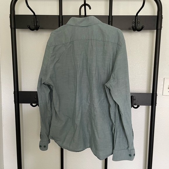 Turquoise Button-Down Express Shirt - Picture 4 of 4